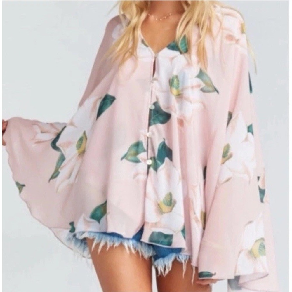 ShowMe Your Mumu Butterfly Tunic Floral Sheer Boho ethereal FairyCore Romantic S - Picture 3 of 13